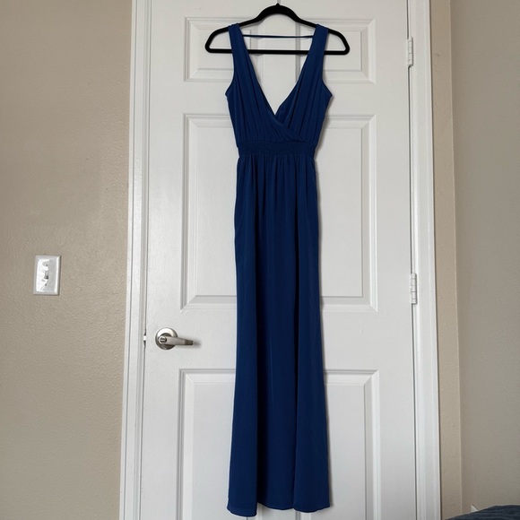 JAY GODFREY SILK ROYAL BLUE GOWN Maxi Dress Size 2 - Picture 1 of 10
